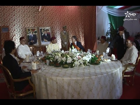 فيديو الأمير رشيد يرأس مأدبة غداء أقامها بنكيران