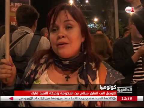 شاهد الحكومة الكولومبية وحركة التمرد فارك تتوصلان إلى اتفاق للسلام