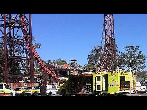 بالفيديومقتل 4 أشخاص في حادث بملاهي دريم وورلد