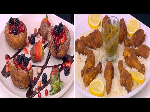 طريقة عمل  دجاج  كاسات عجينة الشو بالشيكولاتة