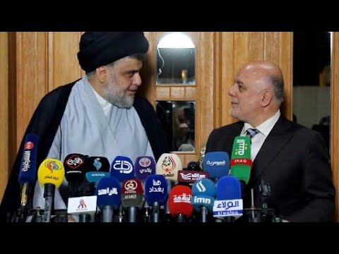 شاهد العبادي والصدر يعلنان تحالفًا سياسيًا بين كتلتيهما