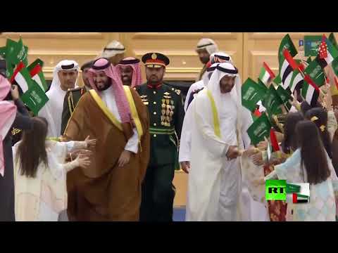 شاهد مراسم استقبال ولي العهد السعودي في القصر الرئاسي في أبوظبي
