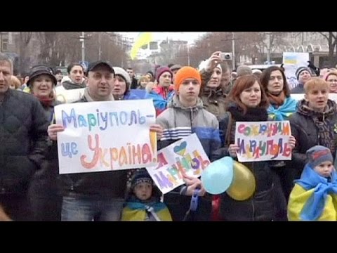 شاهد تظاهرات في أوكرانيا دعمًا لحكومة كييف