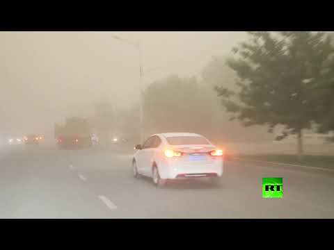 عاصفة رميلة قوية تجتاح منطقة سنغان الصينية