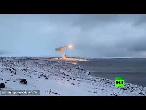 إطلاق صاروخ أونيكس المجنح من منظومة باستيون نحو بحر بارينتس