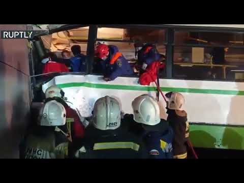 قتلى وجرحى في اصطدام حافلة بمبنى جامعة في نوفغورود الروسية