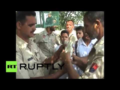 فيديو اعتقال حمامة في الهند لاتهامها بالتجسس