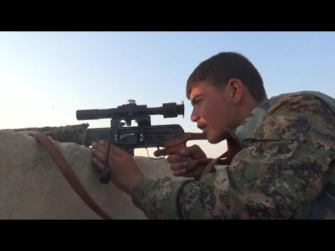 بالفيديو الأكراد يطردون داعش مجددًا من مدينة تل أبيض
