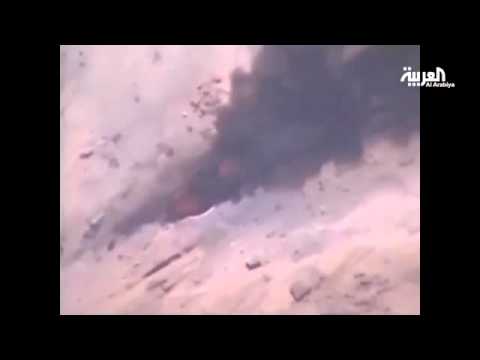 شاهد طيران التحالف يدمر صاروخا للميليشيات معدا للإطلاق