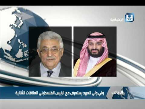 شاهد ولي العهد السعودي يستعرض مع الرئيس الفلسطيني العلاقات الثنائية