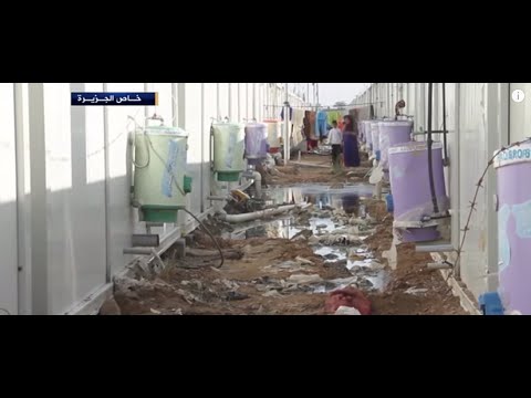 شاهد ظروف قاسية يعيشها النازحون شرق بعقوبة