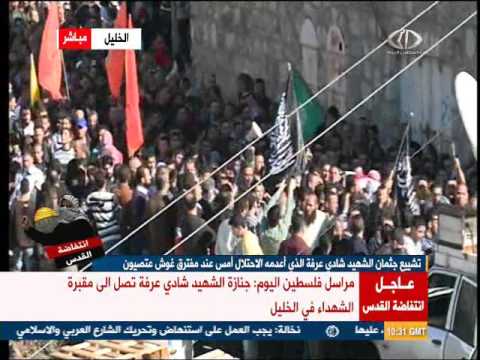 بالفيديو  موكب تشييع جثمان الشهيد شادي عرفة