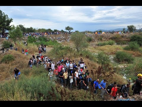 فيديو اليونان تبدأ عملية إجلاء المهاجرين على الحدود مع مقدونيا