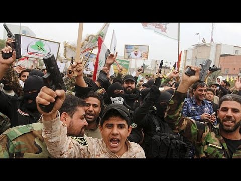 احتجاج الآلاف من عناصر الحشد الشعبي للمطالبة بانسحاب القوات التركية من العراق