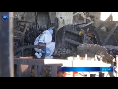 شاهد الحريق المهول في المركب السياحي أزور في ‏زرالدة