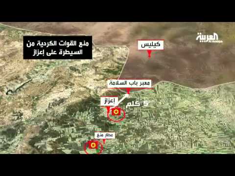 تركيا تقصف بشدة تل رفعت ومطار منغ وبلدة إعزاز في حلب