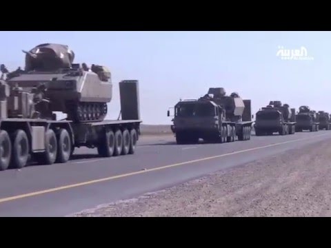شاهد وصول القوات البحرينية الى مناورات رعد الشمال