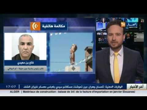شاهد فضيحة التمثال المشوه للمجاهد العربي بن مهيدي